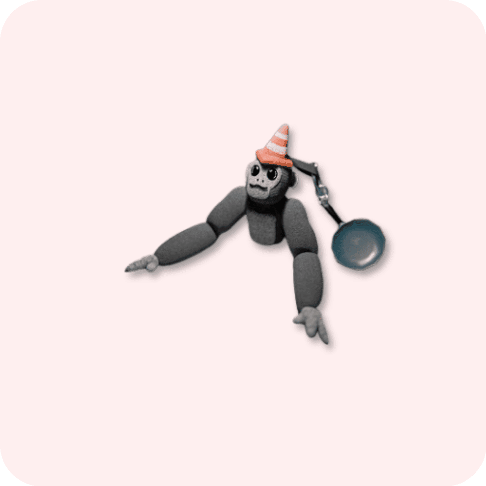 Scary Baboon Plushie GREY Scary Baboon Plushie GREY